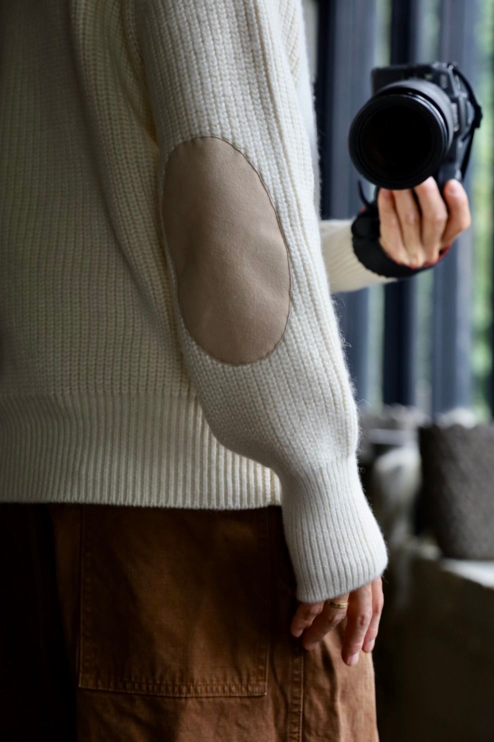 マーカウェア 26AW RIBBED POLO COLLAR JUMPER(A26C24SW02C)NATURAL WHITE☆新作発売！