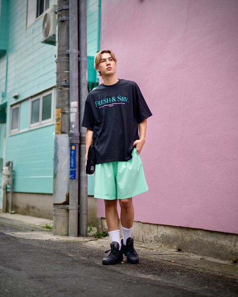 FreshService 新作CORPORATE PRINTED S/S TEE ‘‘FRESH&SRV’’(BLACK) style 2024.7.19