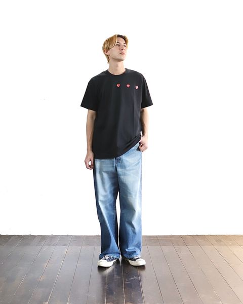 PLAY COMME des GARCONS 24SS PLAY HORIZONTAL 3 HEART S/S T-SHIRT 2024.3.2
