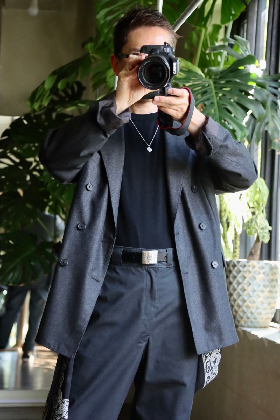 A.PRESSE Double Breasted Jacketスタイル