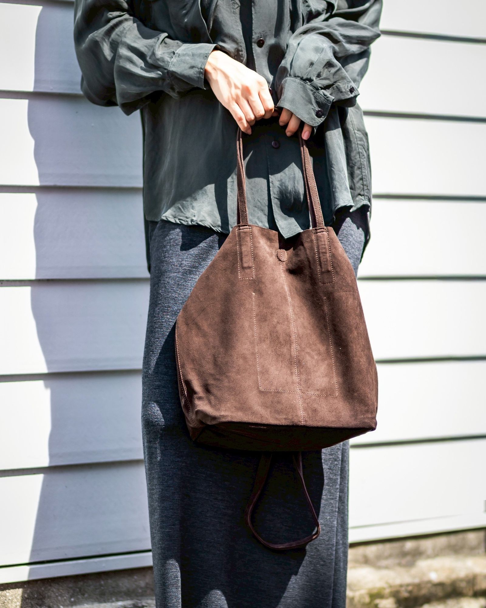 Morphee / モルフェトートバッグ 3WAY MIDIUM TOTE(LONG)SUEDE [DARK CHOCO]☆新作発売！