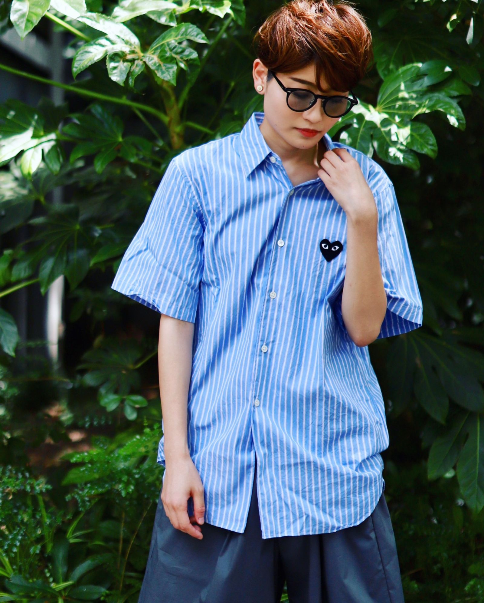 PLAY COMME des GARCONS 新作MEN'S STRIPE S/S SHIRT style