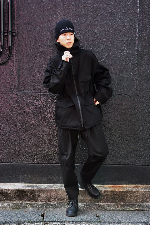 yohji yamamoto 23AW HOODED MILITARY JACKETスタイル