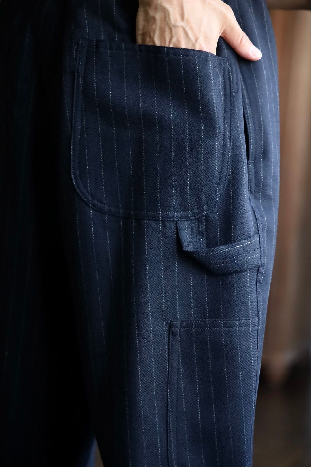 ワイズフォーメンY's for men 25AW STRIPED SERGE PAINTER PANTS (ML-P01-107)NAVY☆6月6日(金)新作発売！