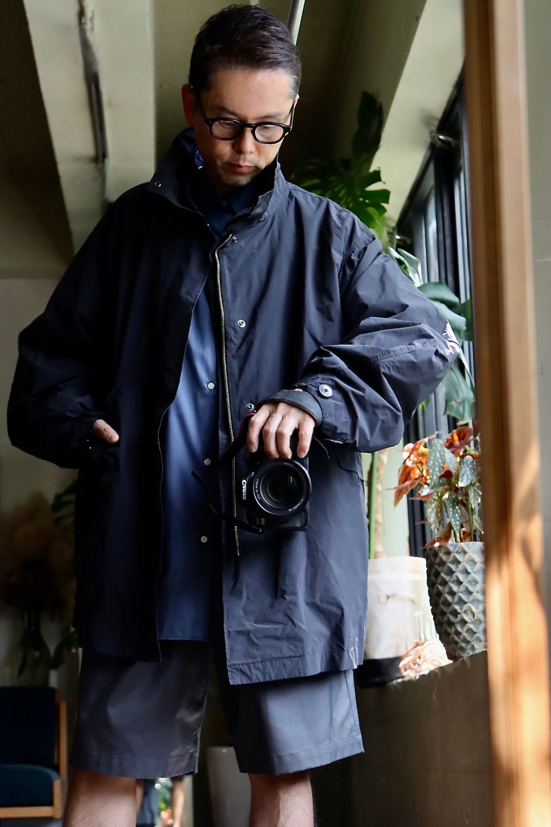 23AW ATON AIR WEATHER SHORT MODS COAT色G - モッズコート