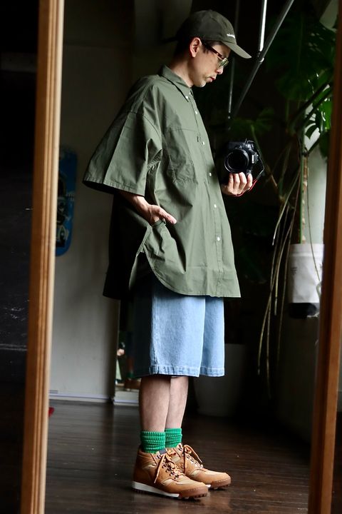 FreshService UTILITY S/S B.D SHIRT"GREEN"スタイル