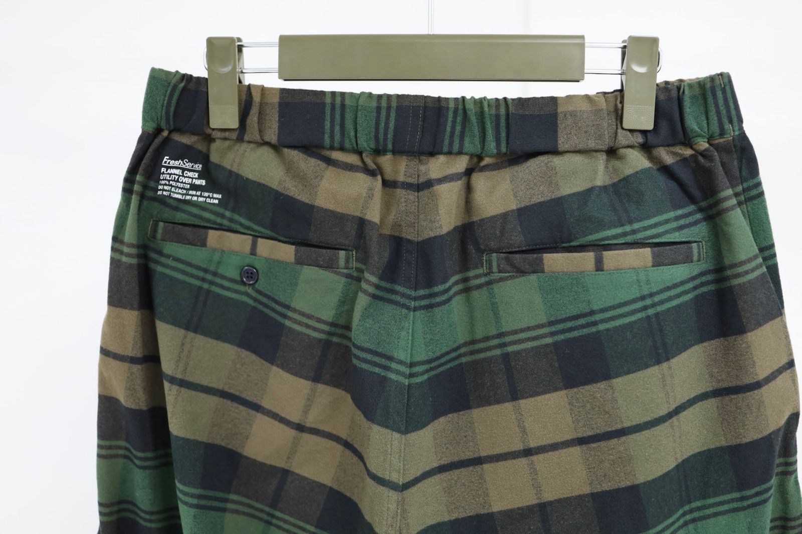 フレッシュサービス FLANNEL CHECK UTILITY OVER PANTS(FSP254-40060)GREEN☆11月15日(土)発売！