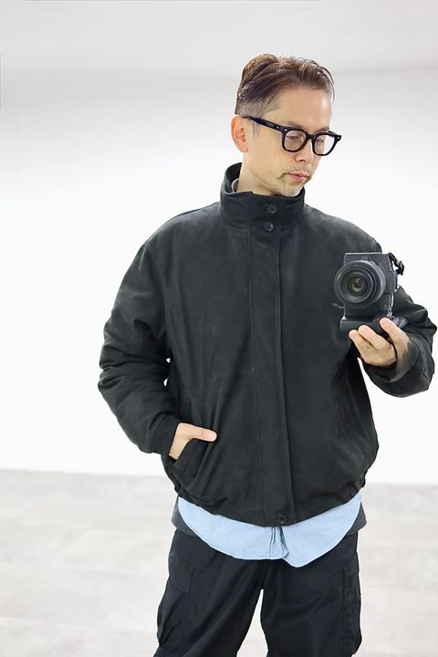 A.PRESSE Nubuck Leather Down Jacketスタイル