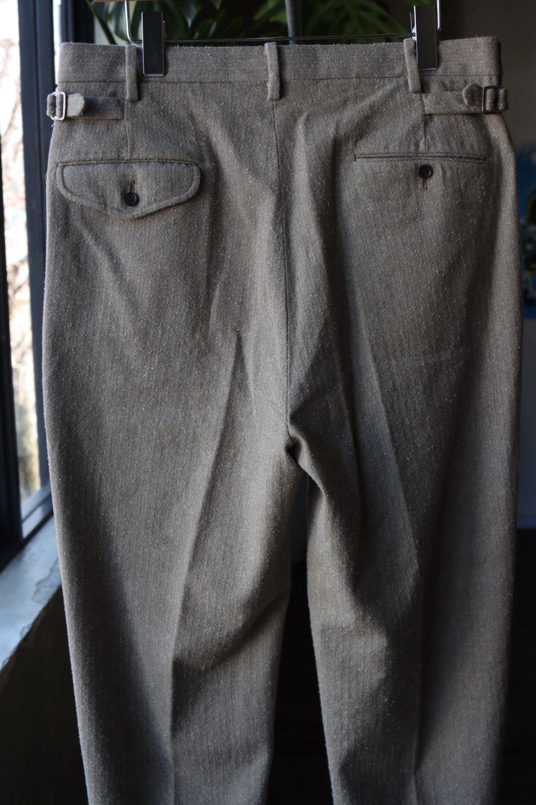 新しいコレクション スラックス A.PRESSE BEIGE Trousers Herringbone 