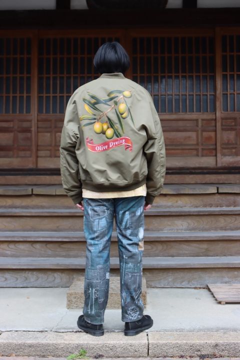 doublet VEGETABLE DYED MA-1(22SS13BL132) style.2022.1.16