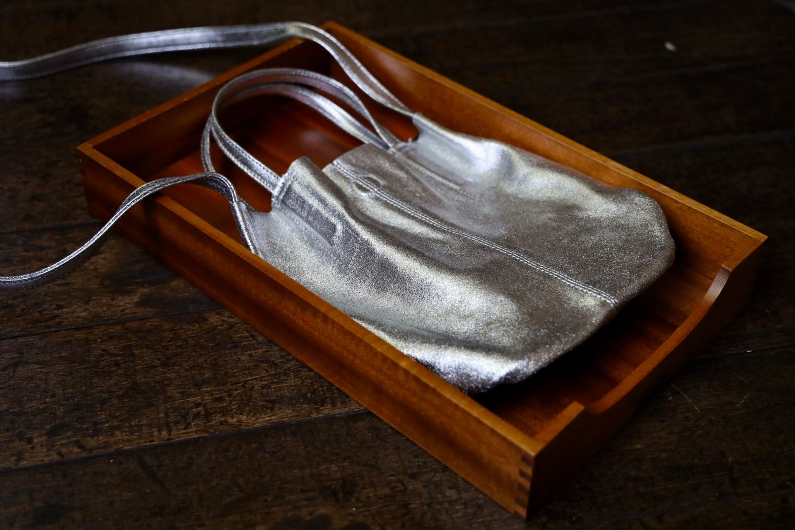 Morphee / モルフェトートバッグ 2WAY SMALL TOTE（SHORT）SILVER