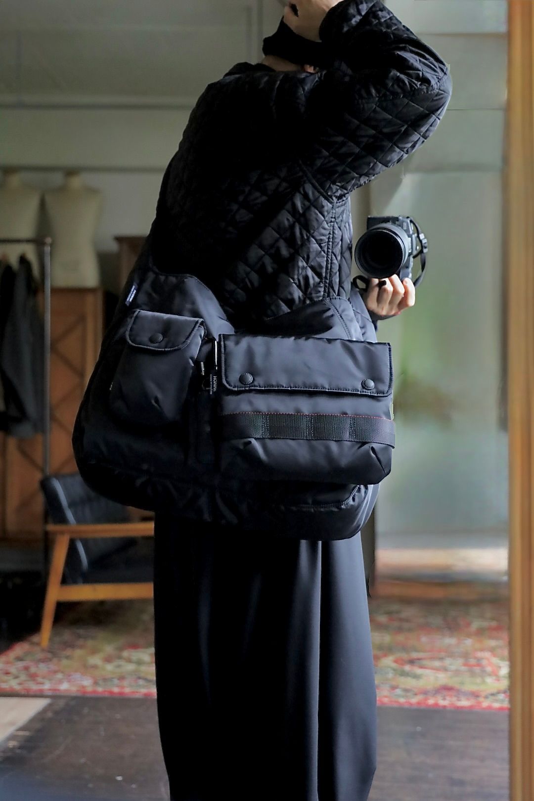 COMME des GARCONS HOMME 26FW リバーシブルキルティングジャケット"BLACK"スタイル