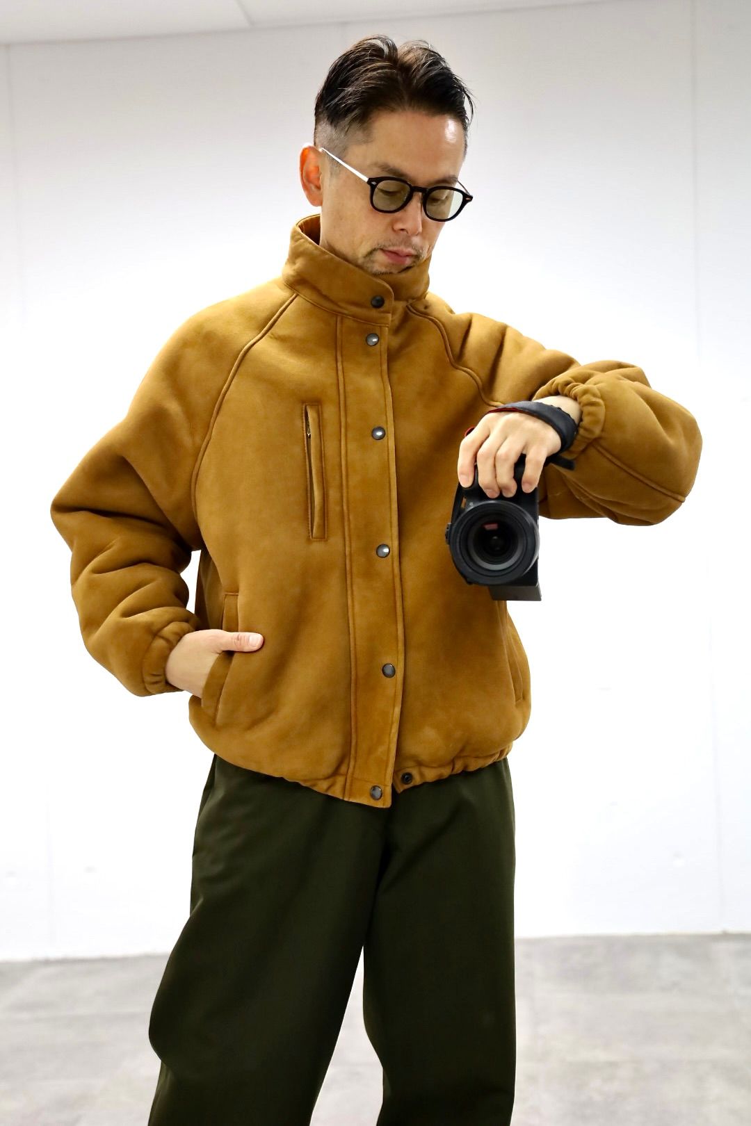 A.PRESSE 2026 Vintage Mouton Ski Down Jacketスタイル