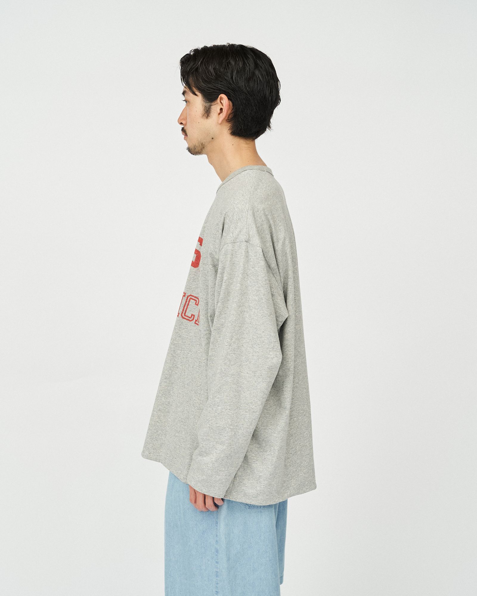 フレッシュサービス REVERSIBLE L/S TEE (FSC252-70041)H.GRAY