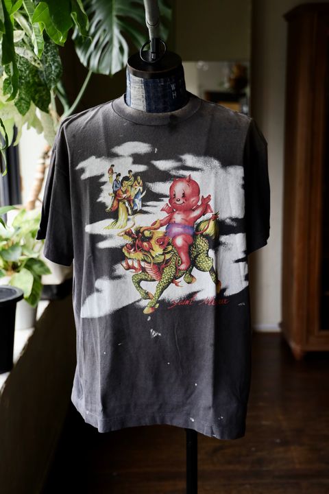 セントマイケル Tシャツ DAMEGED SS TEE(SM-HR8-0000-017)BLACK