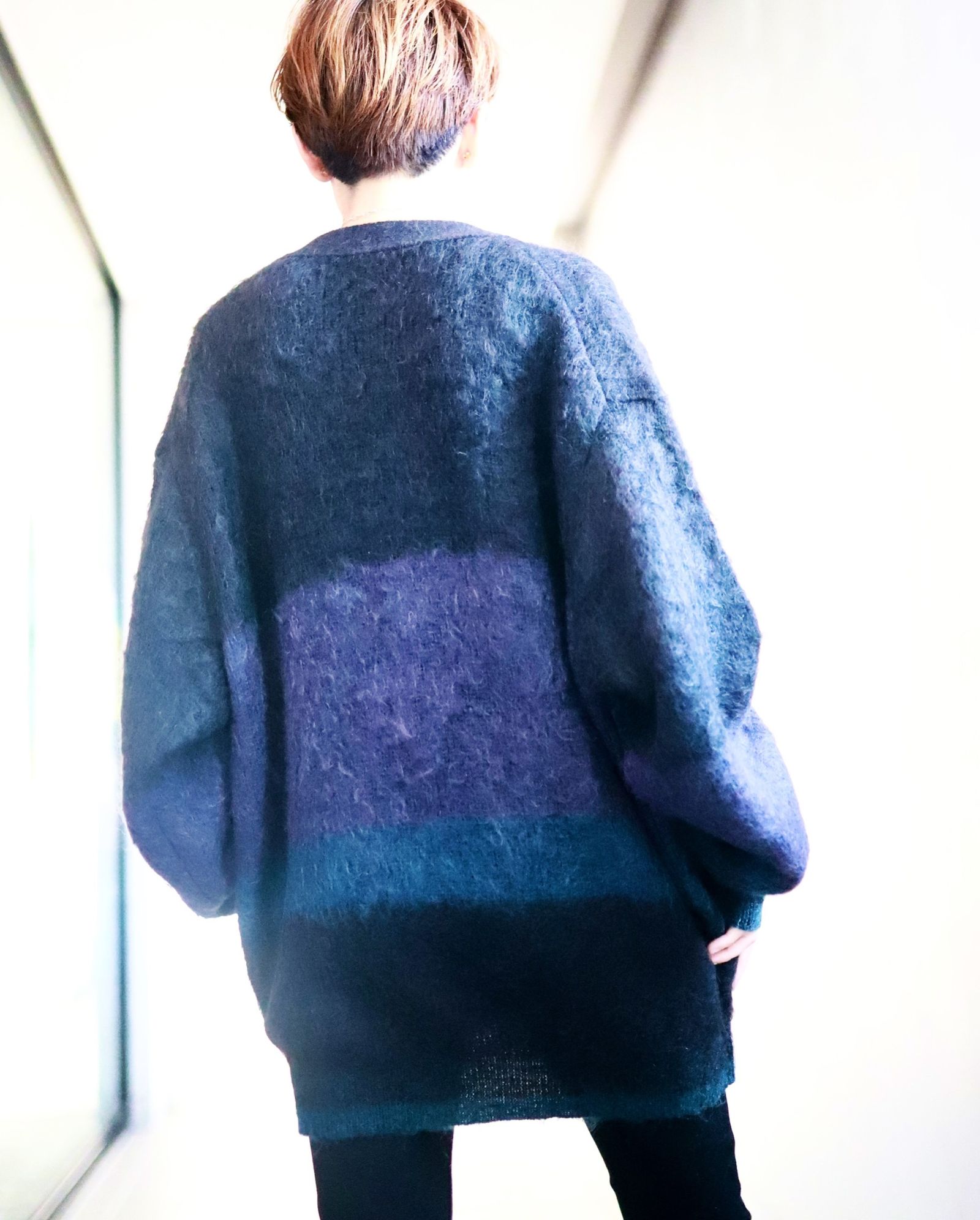 YOKE 新作MOHAIR BORDER CARDIGAN style.2023.9.2 | 3660 | mark