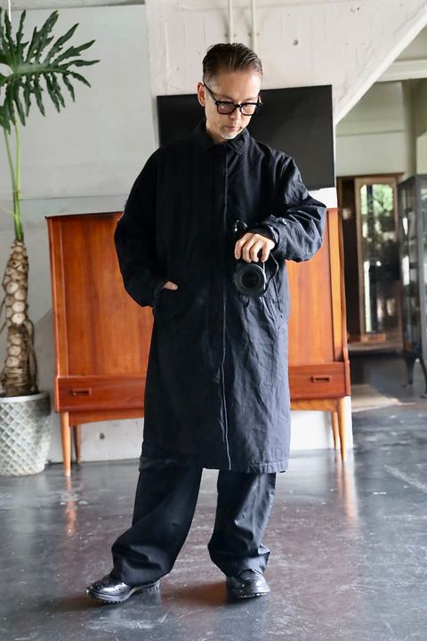 COMME des GARCONS HOMME エステルツイル製品染めコートスタイル.2025.9.5.