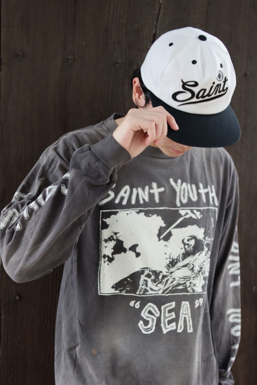 セントマイケル×WIND AND SEA LS T-SHIRT(SM-A21-0000-061) style.2021.8.27 8月28日発売 |  1872 | mark