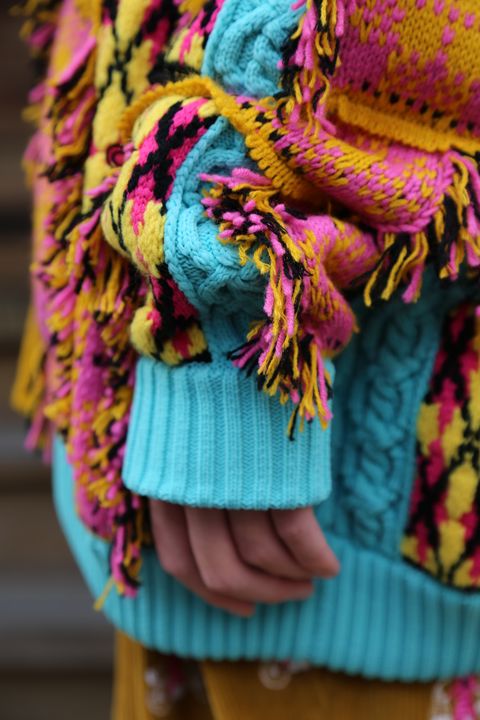 KIDILL 2020A/W 新作Chaotic Argyle Tartan Cardigan"Yellow×Pink" style.2020.11.23.