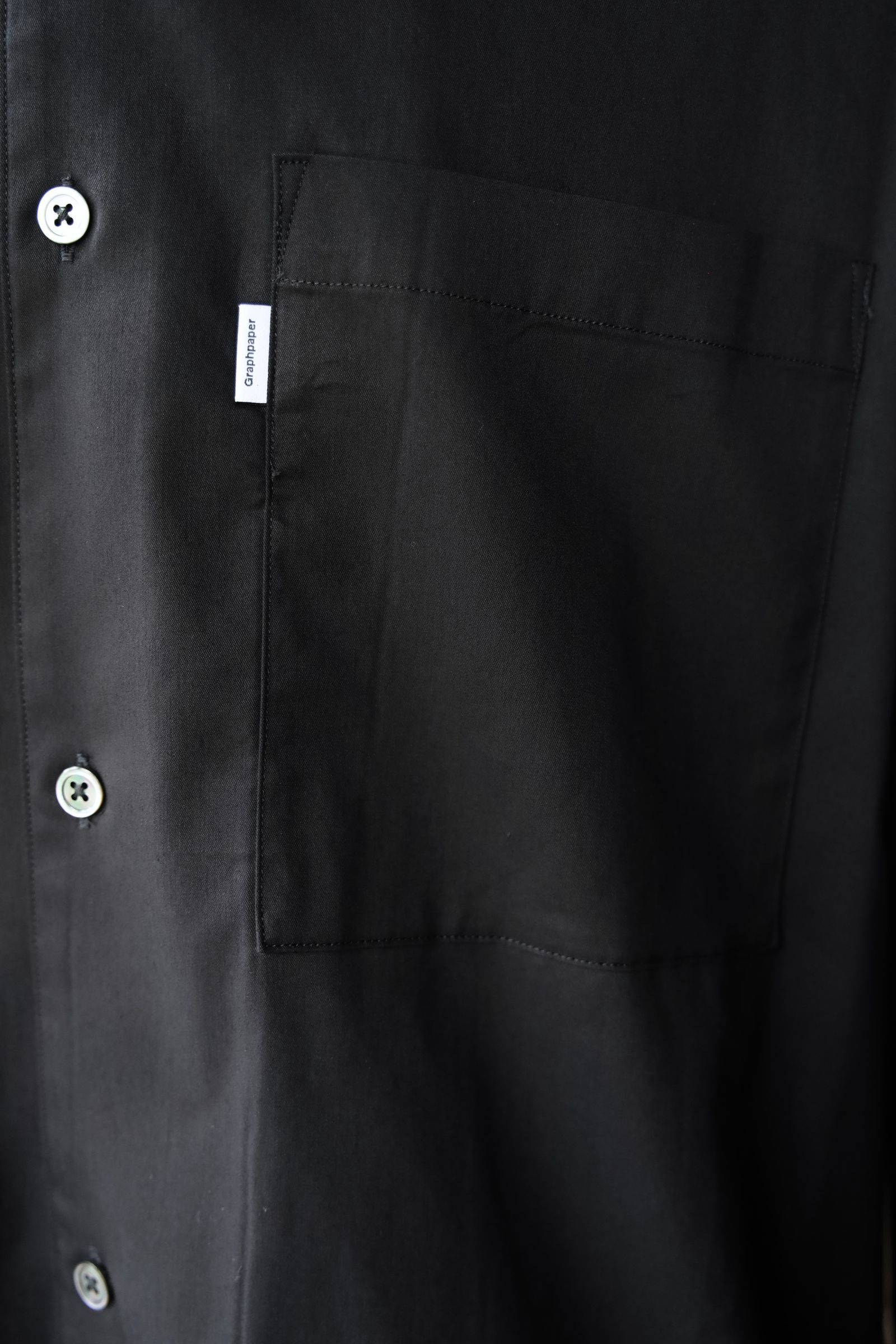 グラフペーパーシャツ 25SS Solotex Twill L/S Oversized Box Shirt(GM252-50002B)BLACK☆5月31日(土)発売！