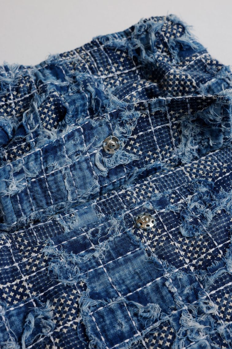 ファンダメンタル デニムパンツ BORO SASHIKO SHORTS (FA25/SPFD12)INDIGO