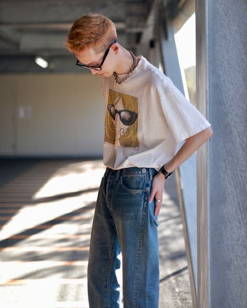 A.PRESSE アプレッセ23SS No.2 Washed Denim Pantsスタイル