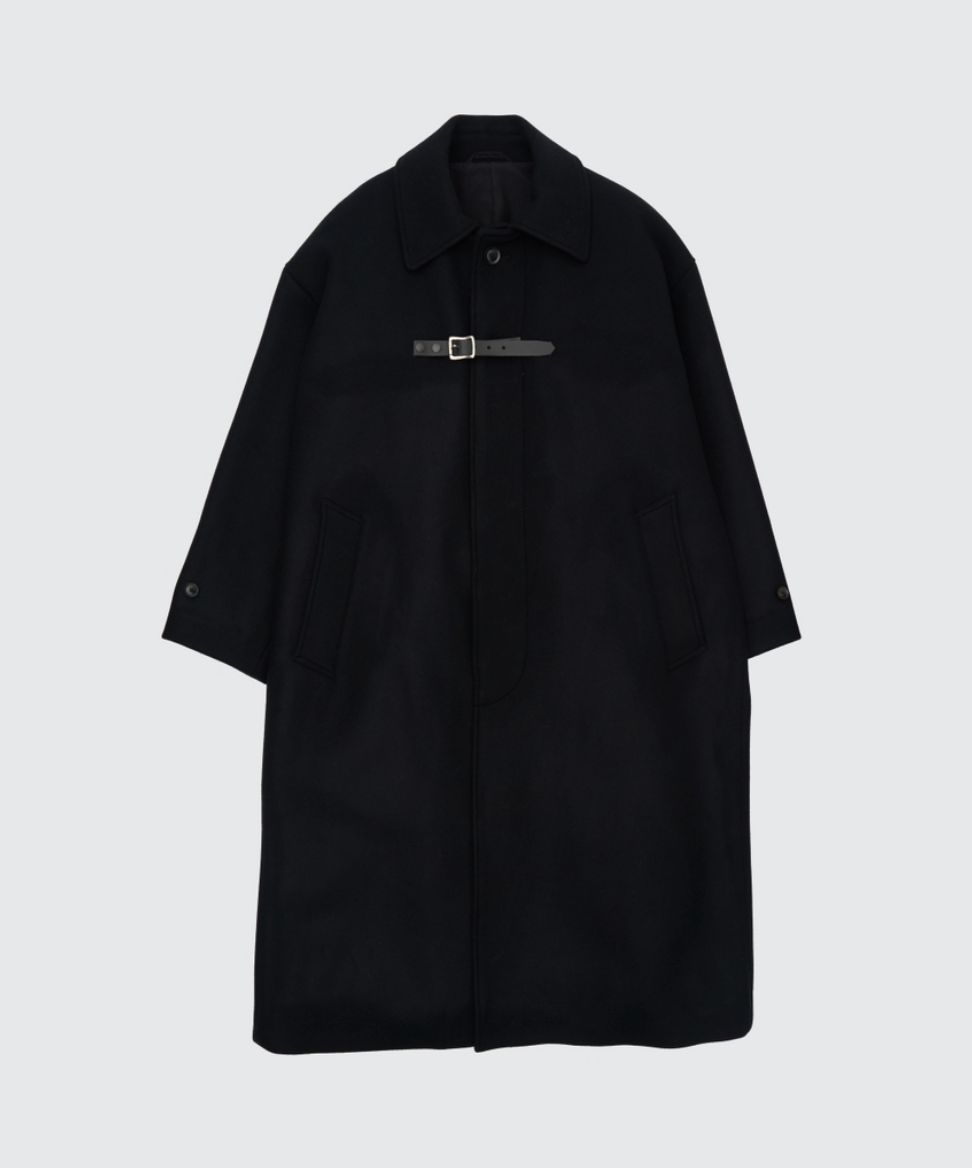 ヨーク 25FW Melton Big Balmaccan Coat(YK25FW01033C)BLACK☆10月11日(土)新作発売！