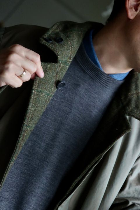 アプレッセ22FW Tweed Balmacaan Coatスタイル2022.10.1.