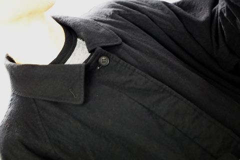 COMME des GARCONS HOMME ウールサージ製品縮絨コートスタイル
