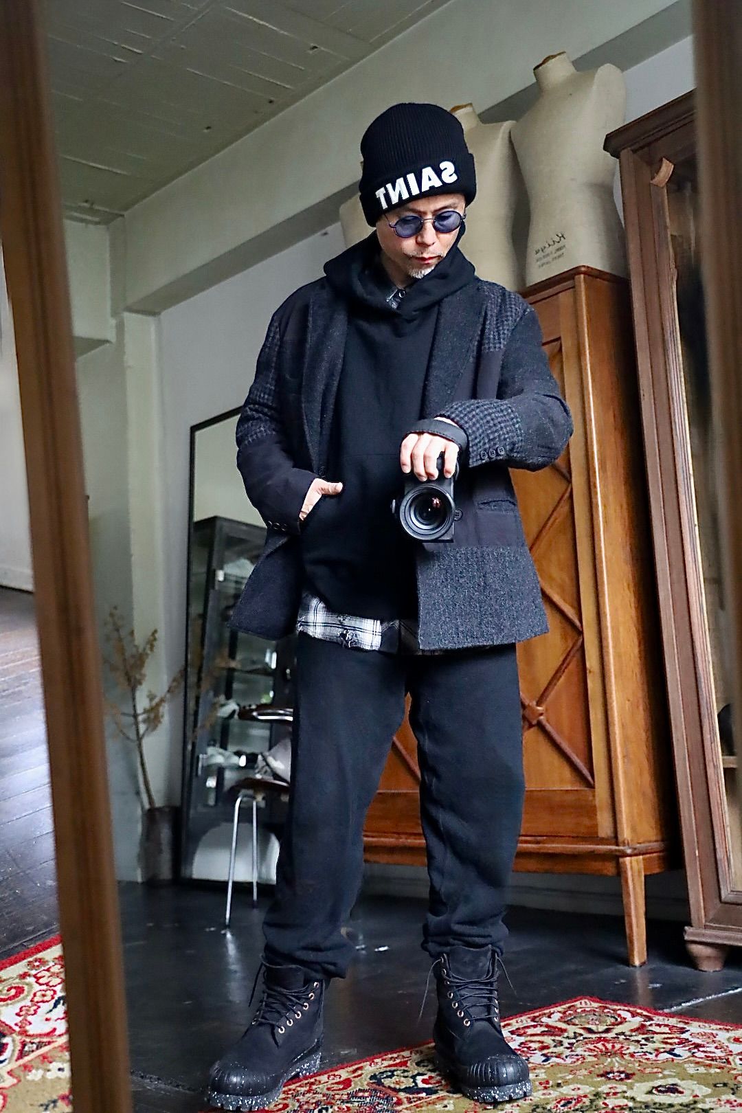モノノケ・メイド フーディー HOODIE _FLOWER(MT-MK8-0000-015)BLACK