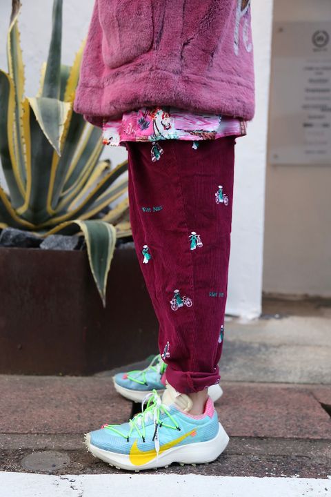 doublet HAND-PAINTED FUR JACKET"PINK"style.2020.10.16.