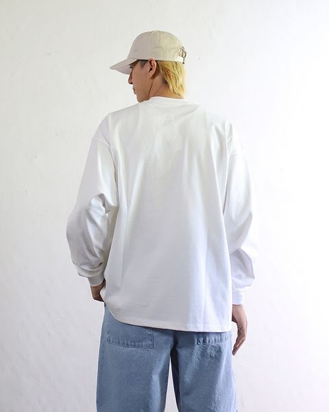 VIBTEX for FreshService 24SS  L/S CREW NECK TEE(WHITE) style 2024.5.17