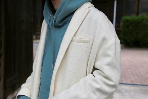 Dulcamara2020AW リフレクターツイードドロップJK "Off White"Style.2020.11.20.