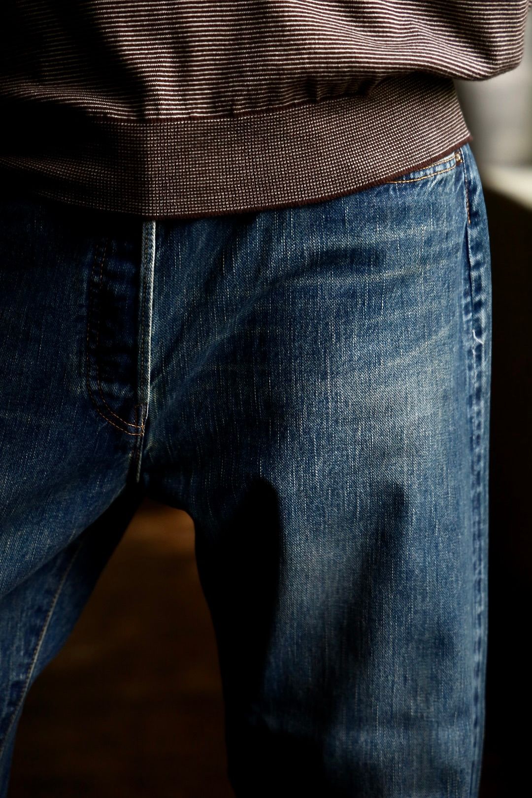 A.PRESSE Washed Denim Wide Pantsスタイル2024.7.13.
