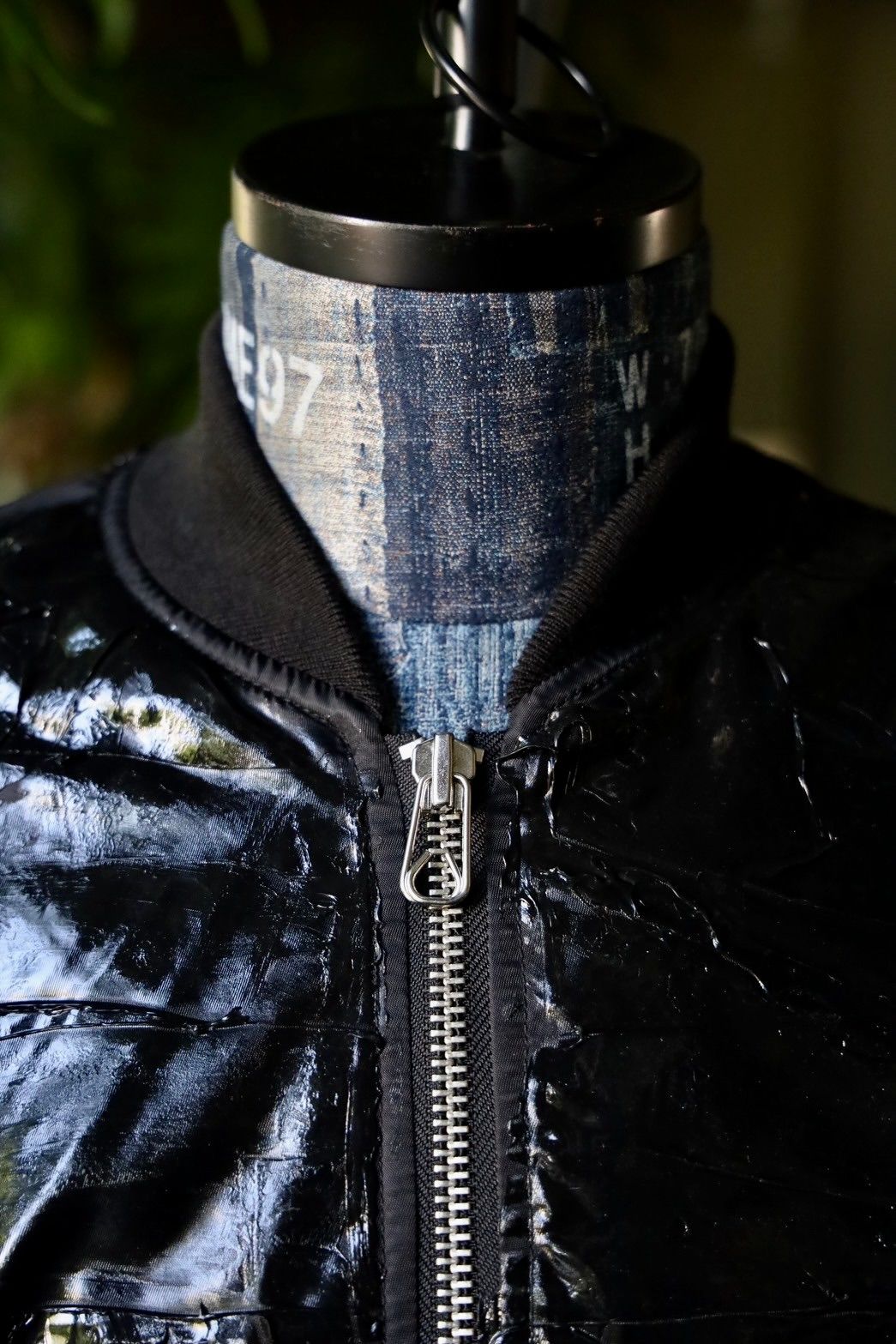 ヨーク24FW RUBBER HAND PAINTED BOMBER JACKET(YK24FW0758B)BLACK