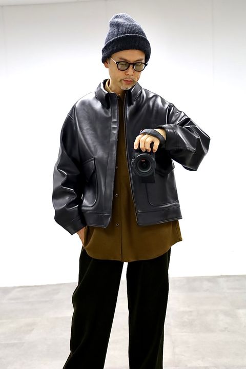 アプレッセ 2025 STYLE2 Leather Type A-2 Flight Jacket(25AAP-01-12)BLACK