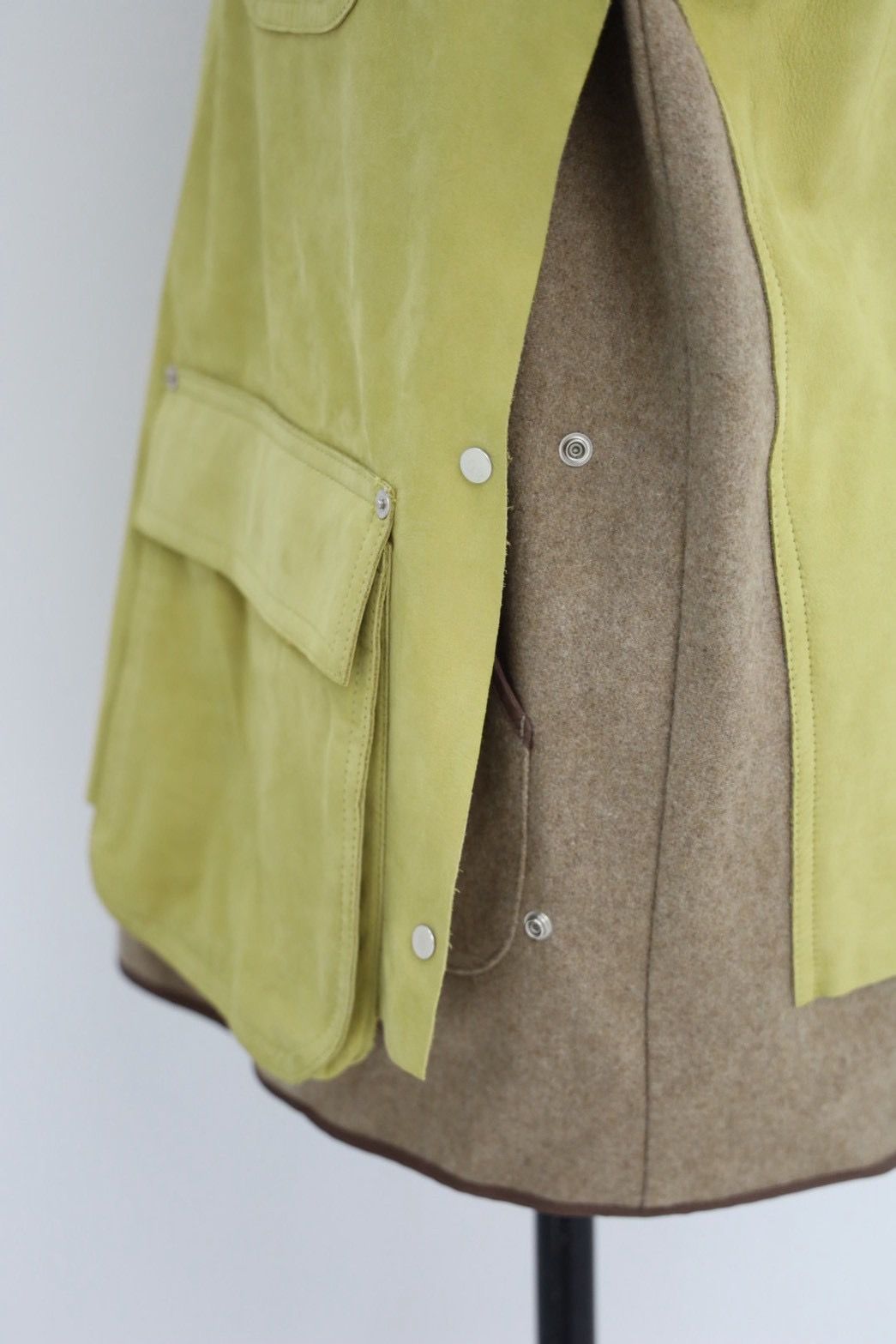 ヨーク 25FW Nuback Leather Coverall Jacket(YK25FW01019B) YELLOW BEIGE☆10月11日(土)新作発売！