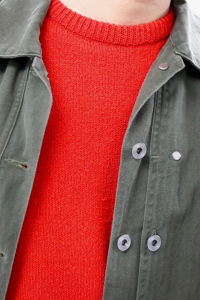 アプレッセ 2026 STYLE1 Washed Silk Nep Crew Neck Sweater(26SAP-03-07)RED☆1月10日(土)発売！