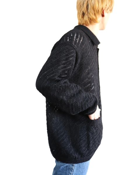 YOKE 新作SILK MOHAIR BUTTONED CARGIGAN style.2024.2.5