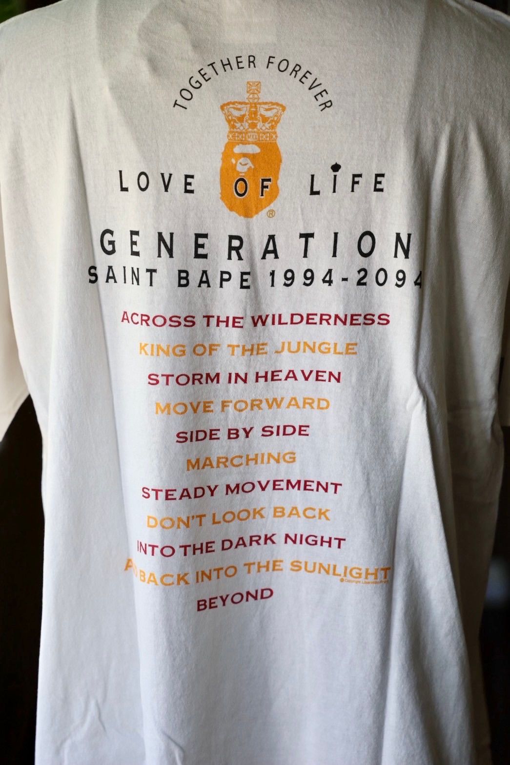 セントマイケル Tシャツ GENERATION BAPE_SS TEE(SM-HR1-0000-C36)WHITE★8月23日(土)発売！