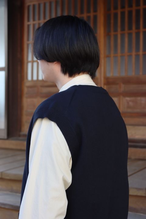 STUDIO NICHOLSON FOSS SNM MERINO KNIT VEST(783) style.2022.1.8