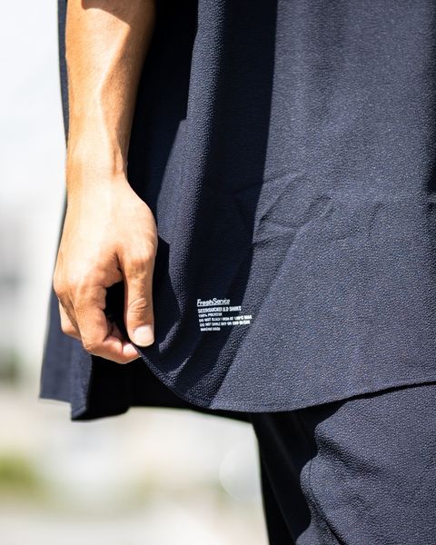 FreshService SEERSUCKER B.D SHIRT(NAVY)☆新作発売！
