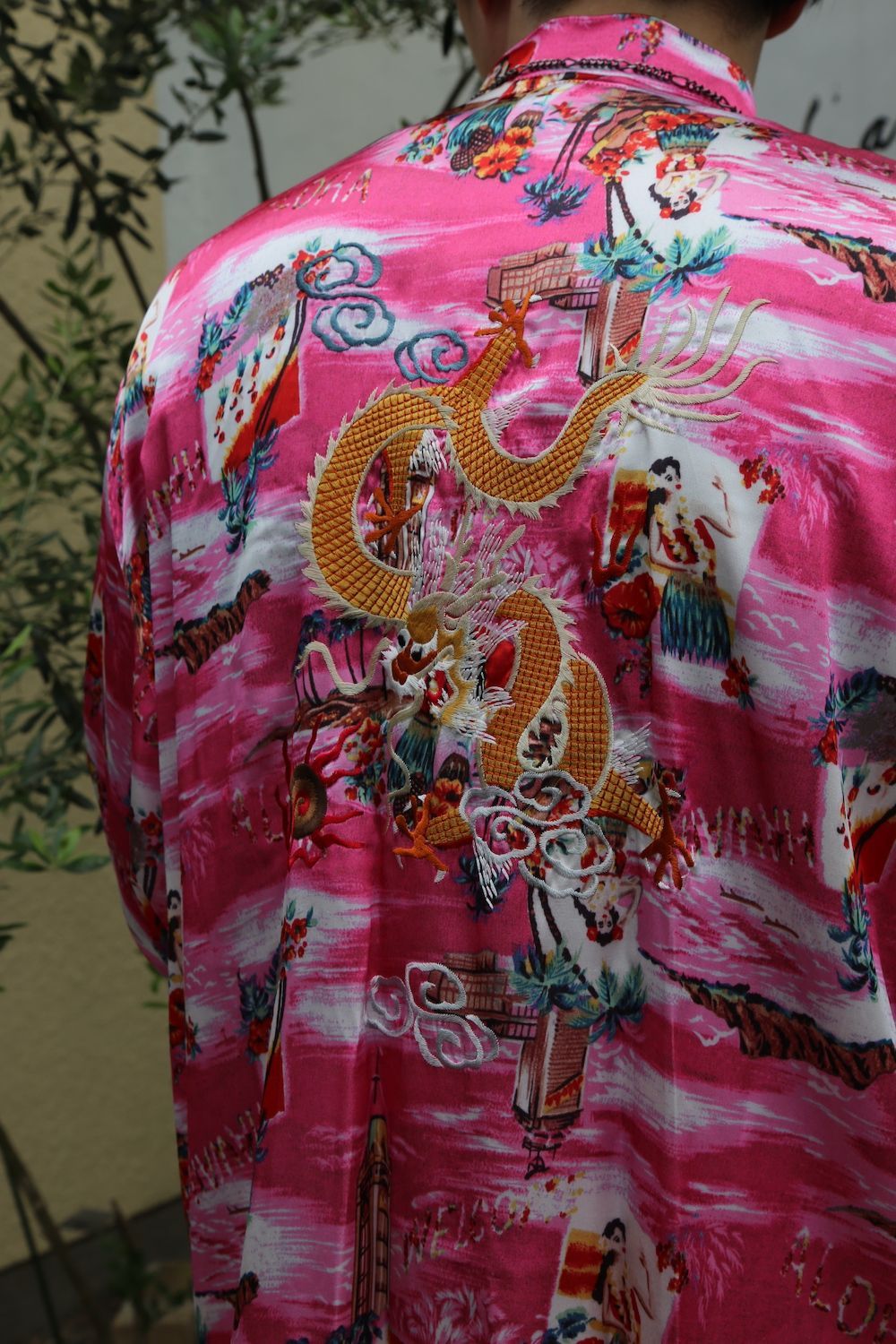 doublet ALOHA KUNG FU SHIRT"PINK"style.2020.8.8.