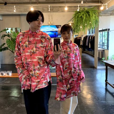 doublet ALOHA KUNG FU SHIRT(20AW14SH83) "PINK" style.2020.8.15.