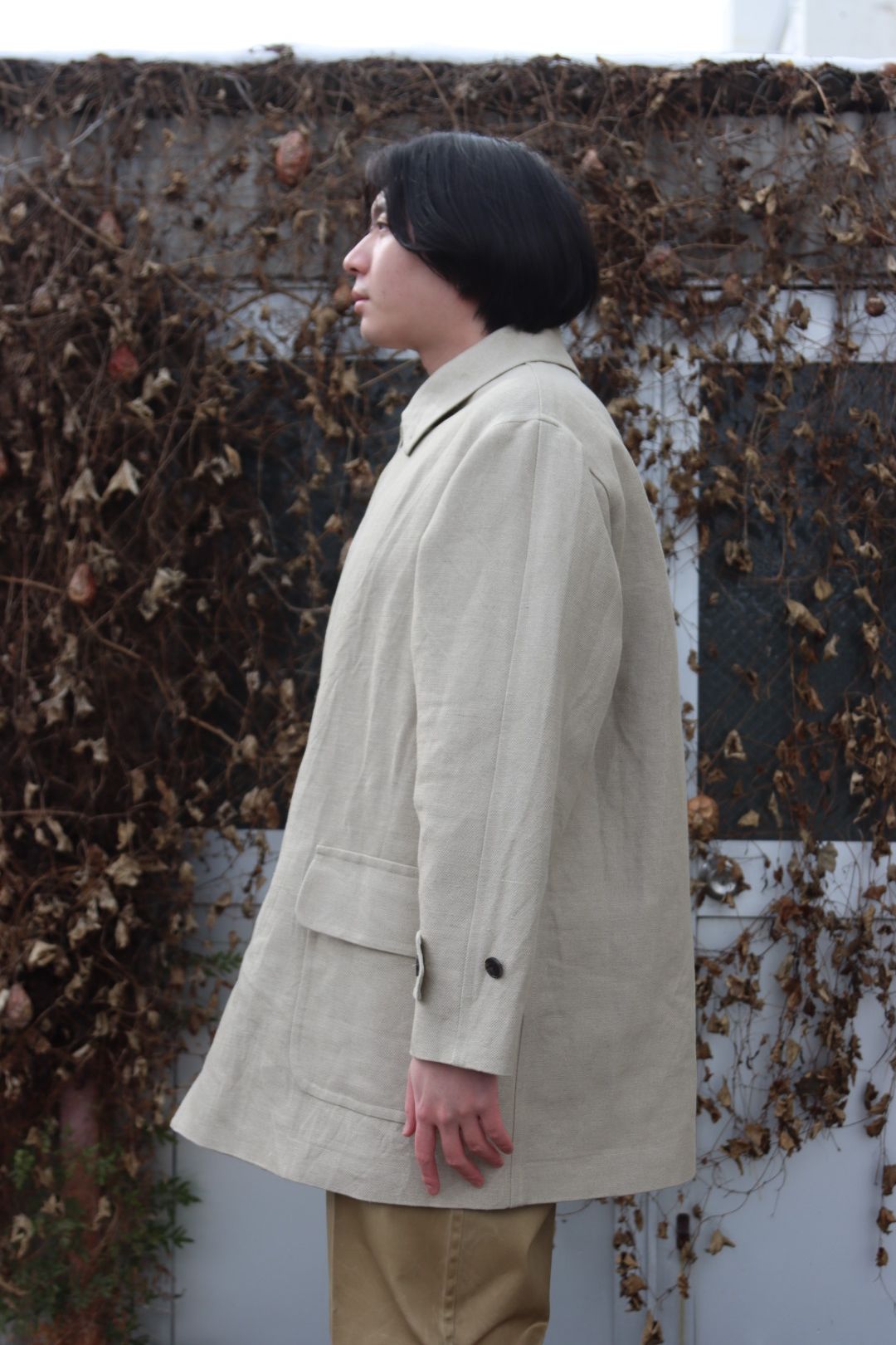 A.PRESSE Linen Half Coat style.2023.1.27