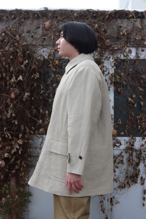 A.PRESSE Linen Half Coat style.2023.1.27