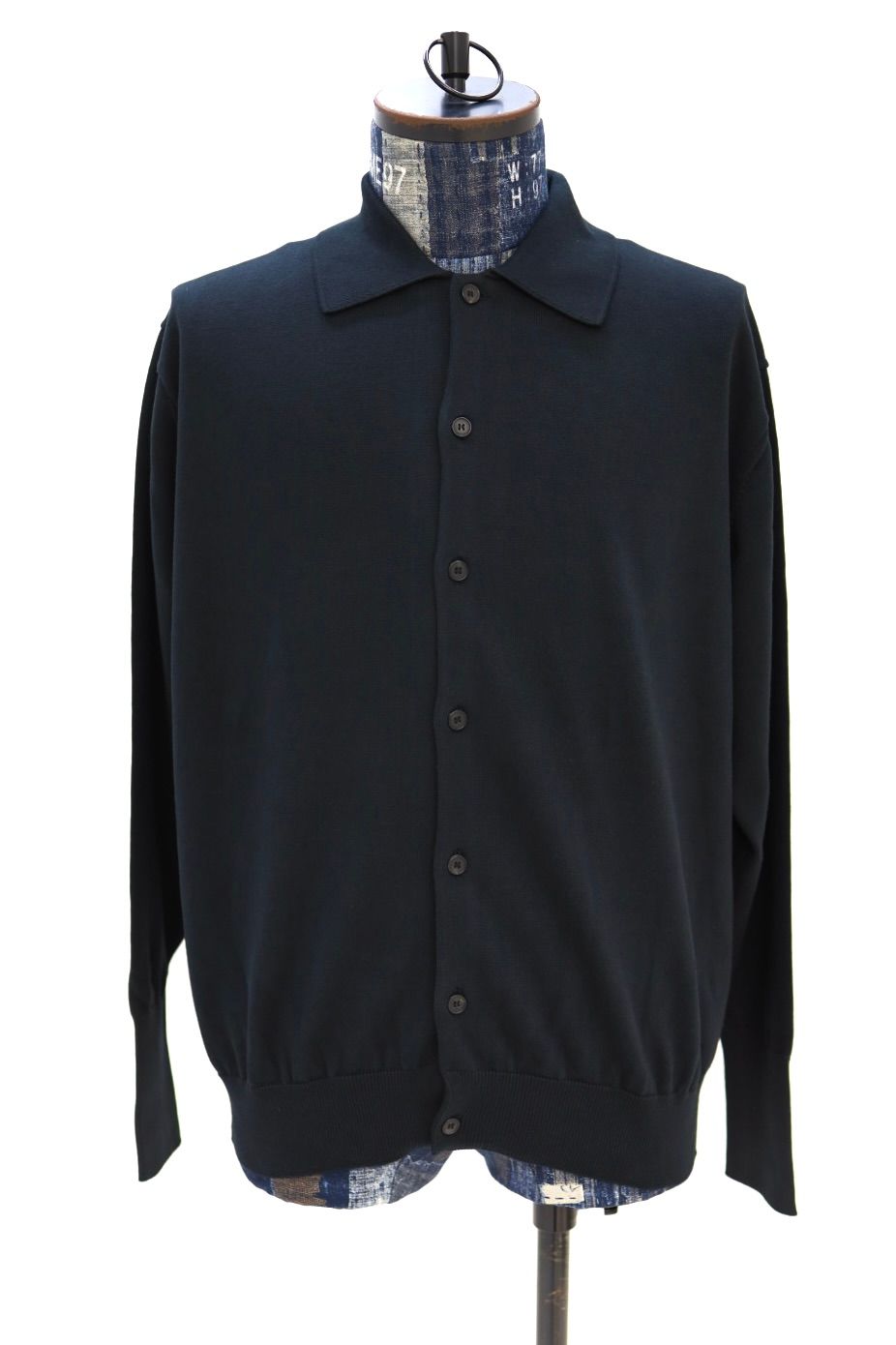 アプレッセ 2026 STYLE1 Cotton Knit Polo Collar Cardigan(26SAP-03-04)BLACK☆2月7日(土)発売！