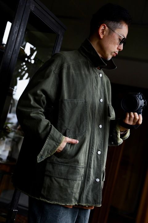 ヨーク25SS カバーオールCOTTON CUT-OFF COVERALL JACKET(YK25SS0925B)DUSTY KAHKI☆3月15日(土)発売！