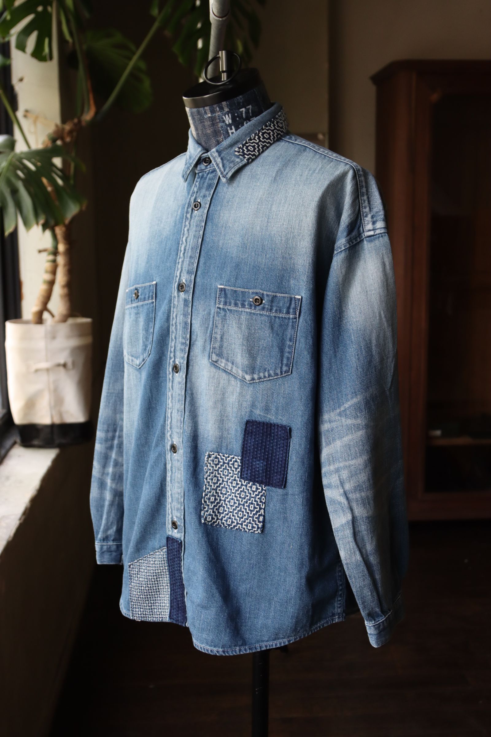 FDMTL - ファンダメンタル デニムシャツDENIM SHIRT 3YR WASH(FA24SH13U)INDIGO | mark