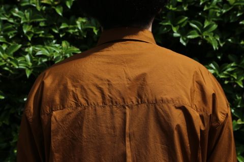 Graphpaper Broad L/S Oversized Regular Collar Shirt(GM212-50110B) style.2021.5.22